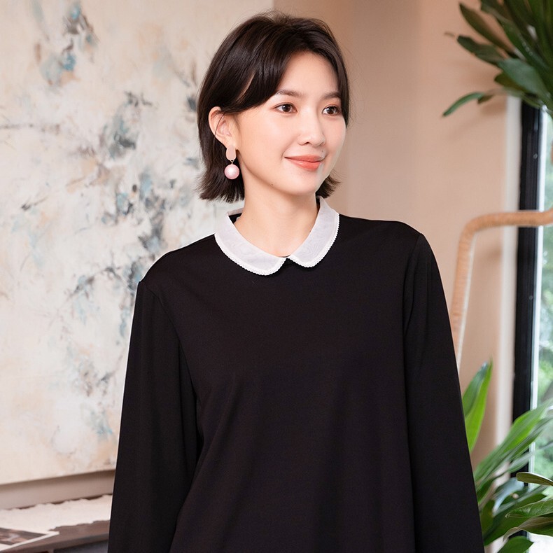 YUN韫2025春秋新款女士衬衫气质简约高级衬衫女通勤居家薄款衬衫|undefined