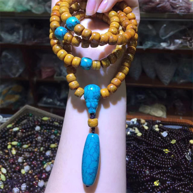 Ethnic Style Round Turquoise Wholesale Bracelets Necklace display picture 2