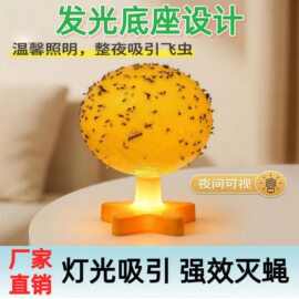 带灯诱蝇球粘虫球发光底座灭小飞虫果园果蝇苍蝇室内诱捕器厂家