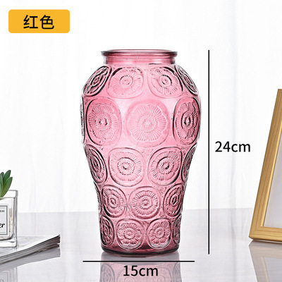 Vaso de vidrio decorativo transparente nórdico ins viento sala de estar decoración creativa vasijas de vidrio flores secas al por mayor hidroponic