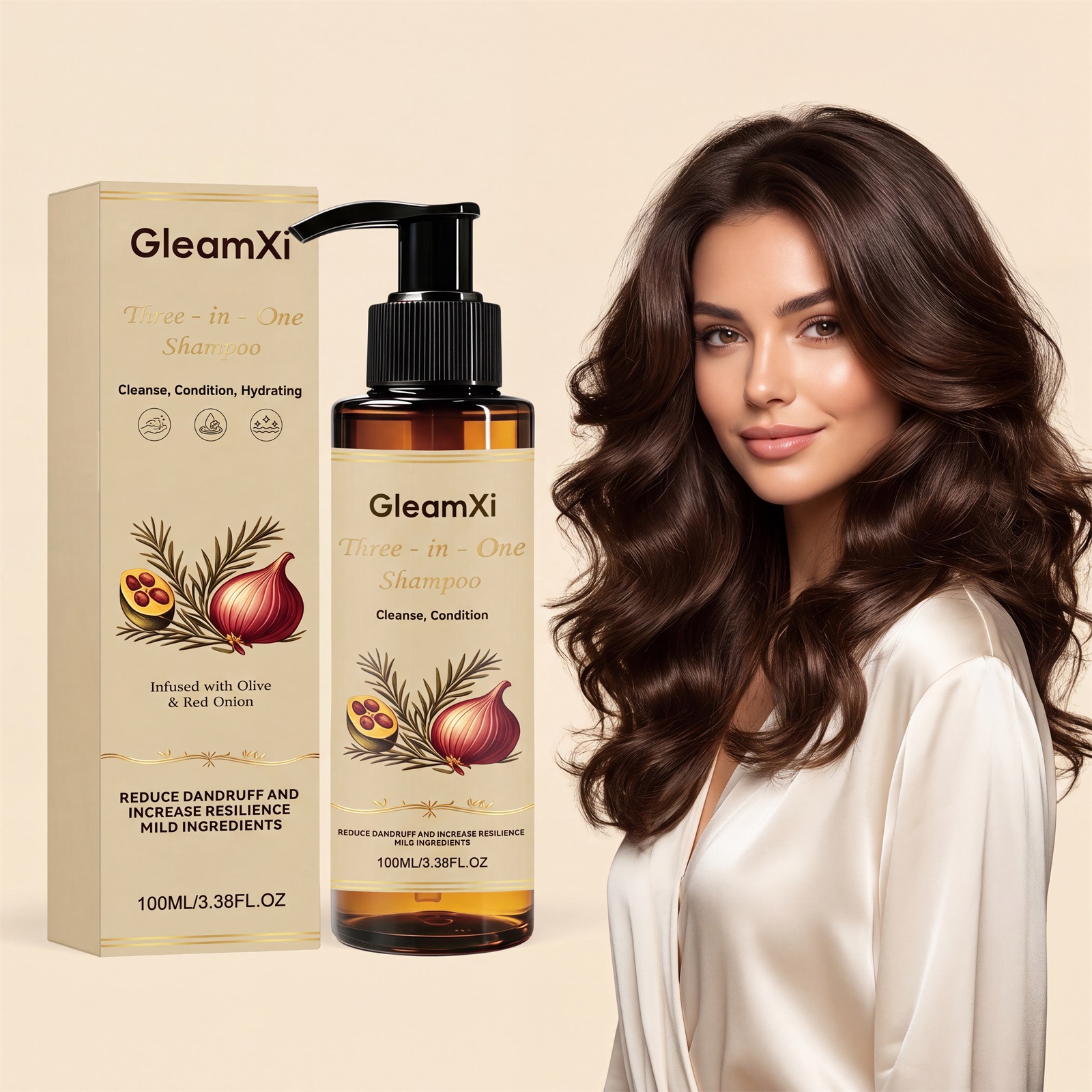 Gleamxi Hair Care Moisturizing Shampoo Gentle Scalp-Refreshing, Fluffy, and Cleansing Hair Care Shampoo