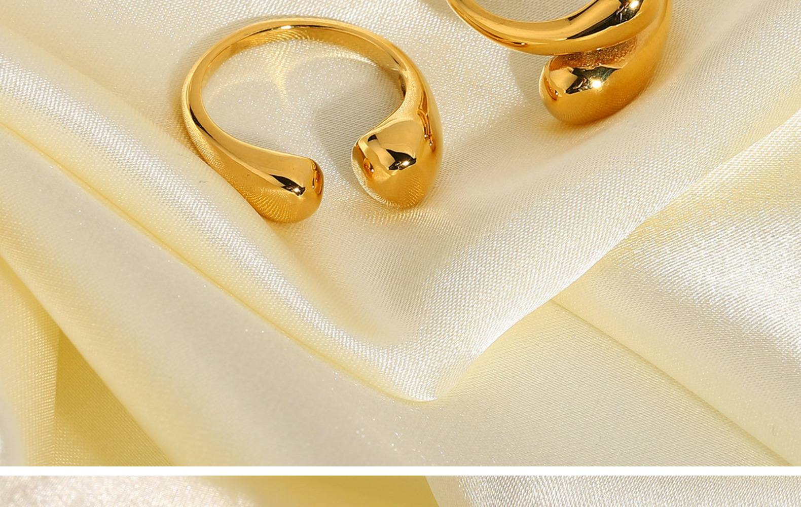 New fashion simple style goldplated stainless steel chunky ringpicture4