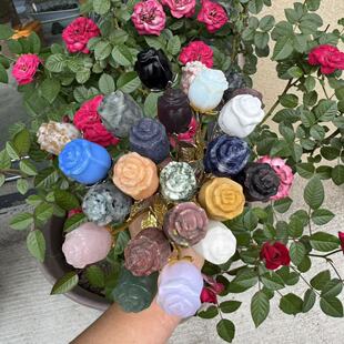 crystal rose 3cm ��Ȼʯ���Сõ�廨  ����|���x���˹��Y