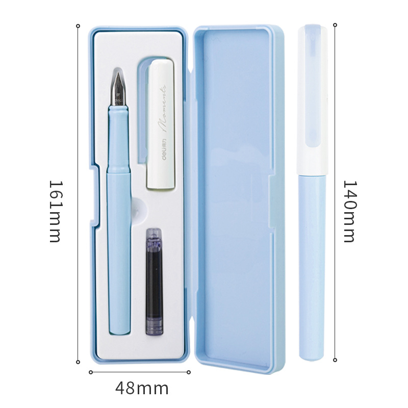 Pluma estilográfica Deli para estudiantes de tercer grado Pluma estilográfica de 0,38mm para principiantes de punta brillante A932 image 6