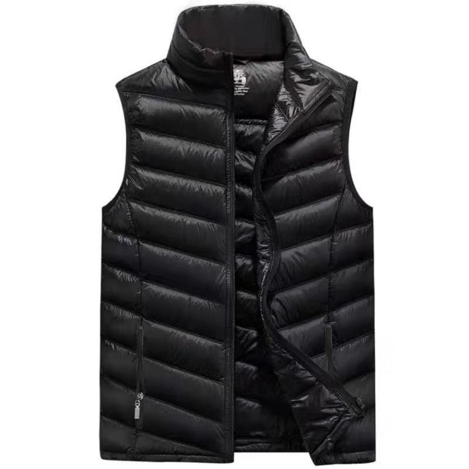 Chaleco de algodón ligero para hombre maduro — estilo padre, grueso pero cómodo, abrigo sin mangas talla grande