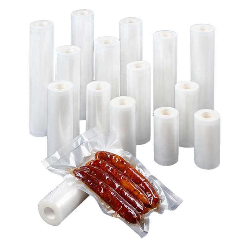Bolsa de envasado al vacío de alimentos rollo de película compuesto transparente de compresión de aire de vacío bolsa sellada rollo de bolsa de vacío vegetal prefabricado