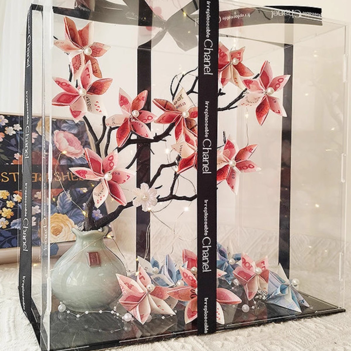 创意diy发财树钱折的花束全套材料包生日礼物送姐姐闺蜜老婆老公