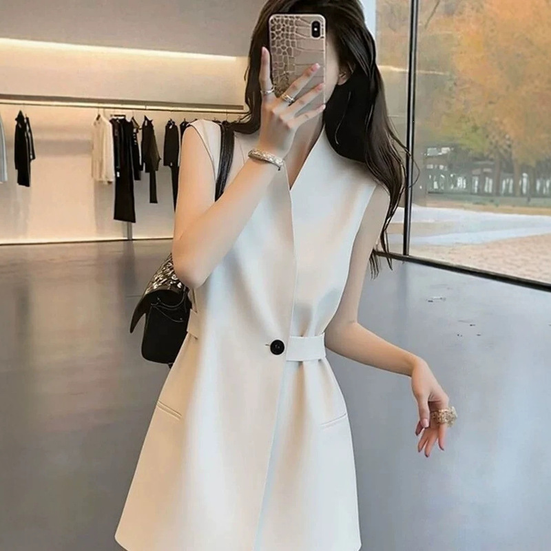 2026 New Style French Casual Summer Simple and Elegant Loose-Fitting Slimming and Age-Reducing Short Suit Dress 2026 New Style French Casual Summer Simple and Elegant Loose-Fitting Slimming and Age-Reducing Short Suit Dress