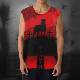 Cross-border Amazon AliExpress wish summer men's old retro American pattern digital printed vest
