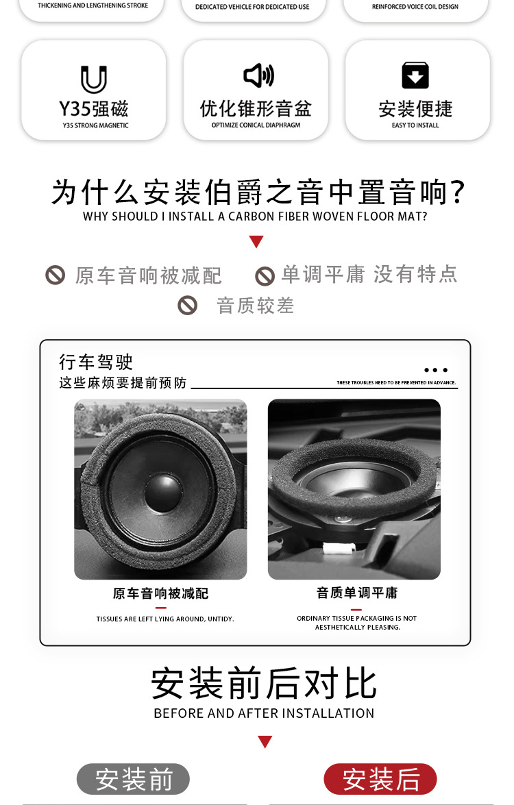 Suitable for Toyota Sienna Center-Mounted Speakers, Sienna Grevia Mid-High-Range Speakers, Earl's Sound Special Car-Specific Audio System