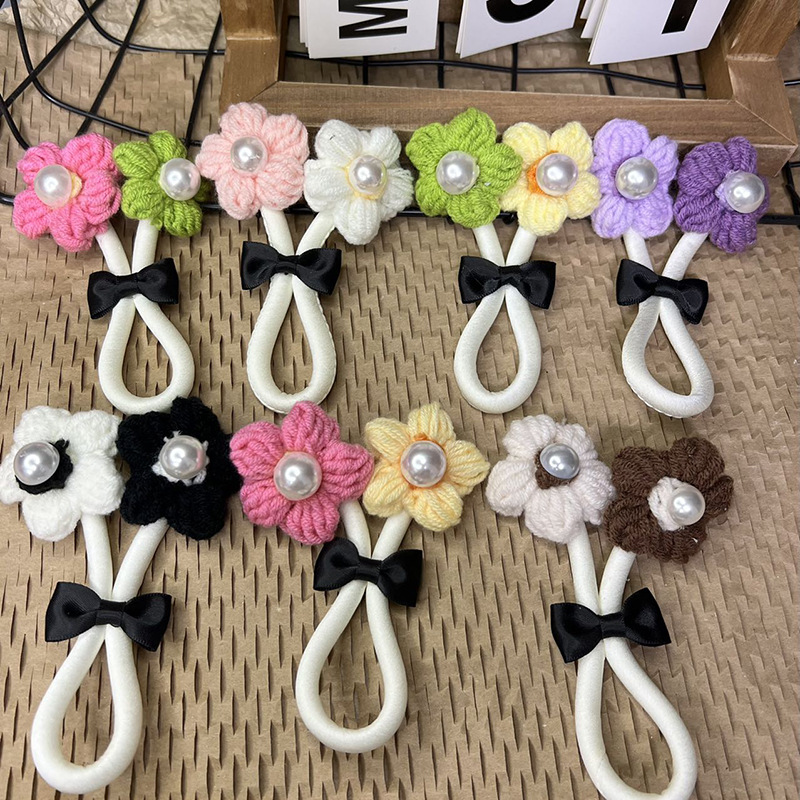 时尚百搭泡芙毛线花绳子蝴蝶节DIY粘珍珠服装袜子童装品服装辅料