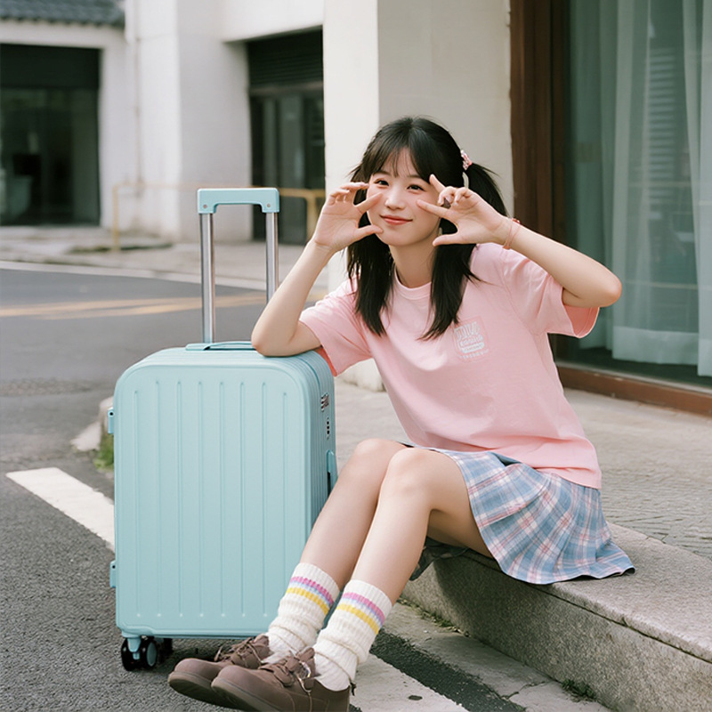 (Ventas directas de fábrica) Maleta de gran capacidad Maleta para mujer Caja de contraseña de rueda universal para estudiantes robusta y duradera para hombres