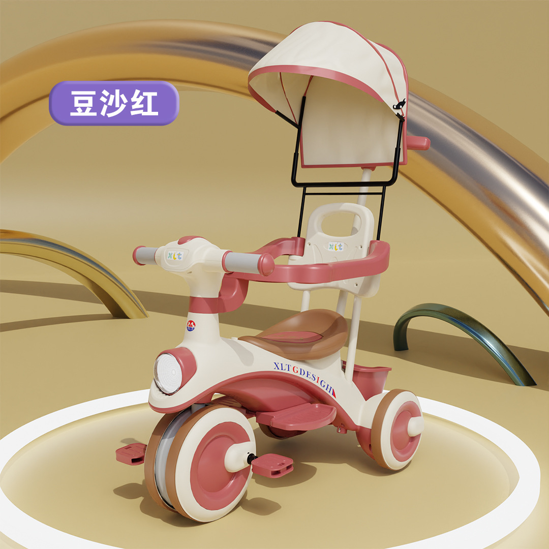 Triciclo para niños, bicicleta 1-2-3 a 6 años, bicicleta de pedales para niños, cochecito para bebés, cochecito para bebés