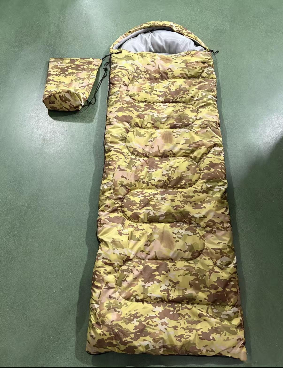 Fábrica de sacos de dormir de campamento de poliéster para adultos campamento al aire libre para mantener el calor, sobres de sacos de dormir de algodón engrosados, venta directa del fabricante de sacos de dormir