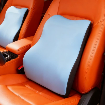 Source Factory Car Lumbar Support, Long-Term Driving Without Fatigue, Universal Memory Foam Lumbar Support for Vehicles, Customized (Waist support) - royal-blue