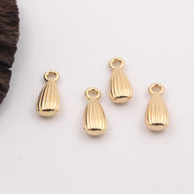 古风发簪发饰配件材料铸铜水滴小吊坠流苏挂件DIY手工饰品配件