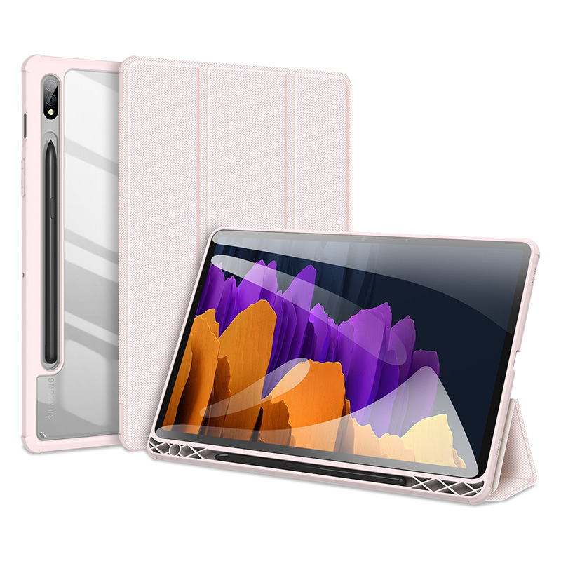 Funda protectora adecuada para tableta Samsung TabS10Plus con ranura para bolígrafo, funda protectora transparente acrílica S9 con succión magnética y anticaída