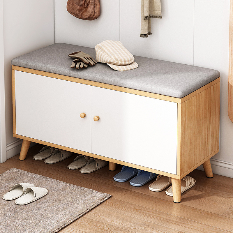 Taburete de cambio de zapatos, porta de asiento para zapatos, taburete de asiento para armario de zapatos multicapa, taburete de asiento integrado para el hogar, taburete de asiento para el hogar