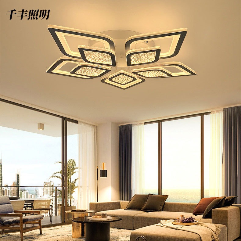 Transfronterizos LED pétalos lámpara de techo sala de estar minimalista arte moderno personalidad dormitorio principal florilámpara de atmósfera