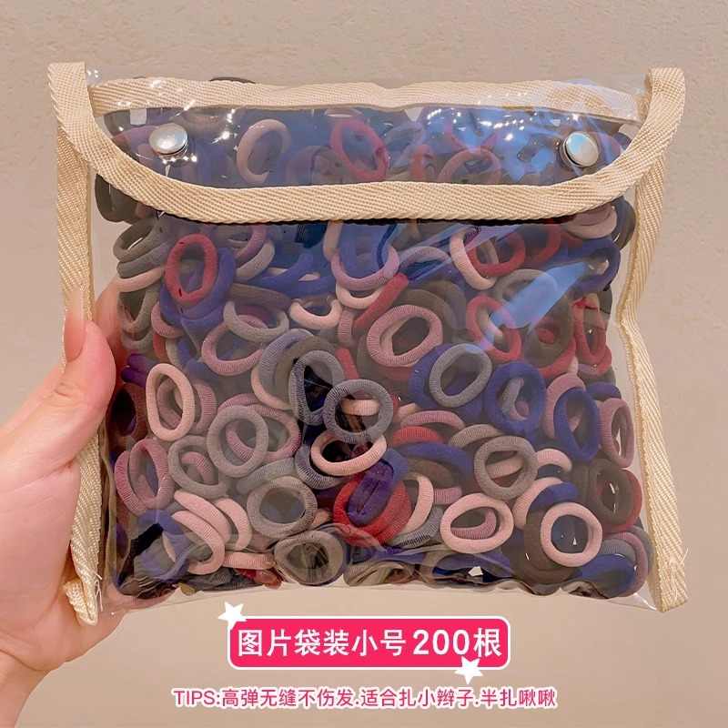 Anillo de cabello de color para niños banda de goma de alta elasticidad cuerda de cabeza niñas no lastimas toalla de cabello anillo de cabello cuerda de goma adornamiento para el cabello