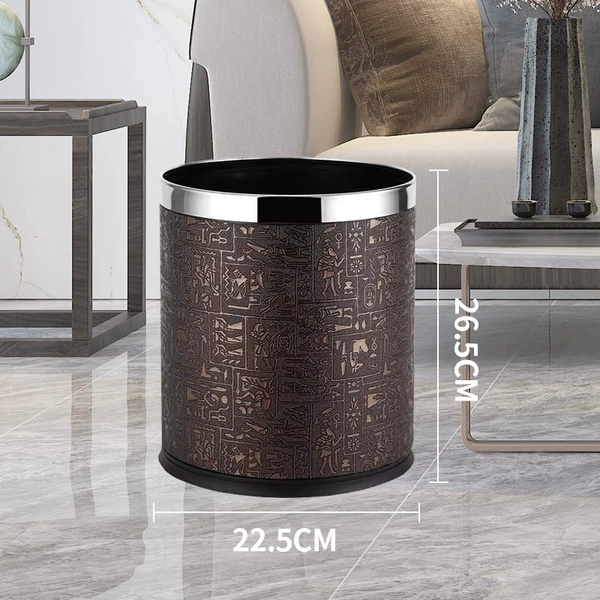 Double-layer plastic inner and outer barrel with Egyptian pattern silver ring, capacity 10L, can be printed with LOGO