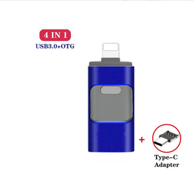 Disco flash del usb del teléfono móvil tres-en-un disco flash del usb para el ordenador androide 1t del iPhone de la manzana