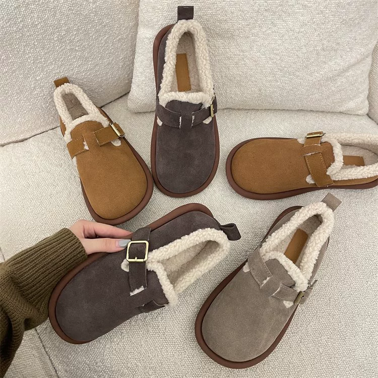 Keep warm shoes platform, Korean style, 2023