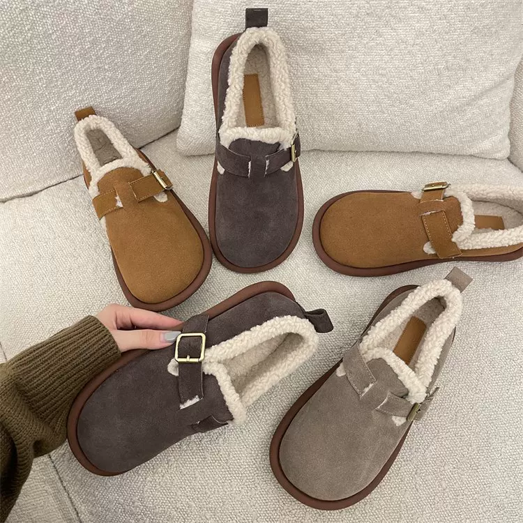 Keep warm shoes platform, Korean style, 2023