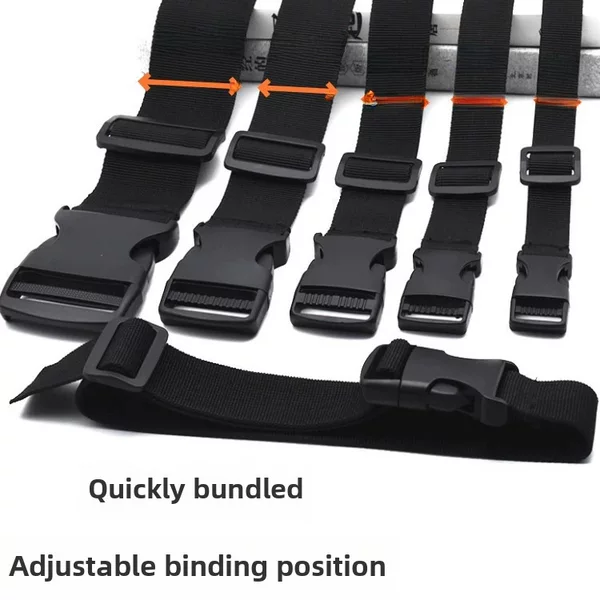 Non-elastic buckle strap adjustable and fixed multifunctional plastic buckle webbing strap storage tightening strap