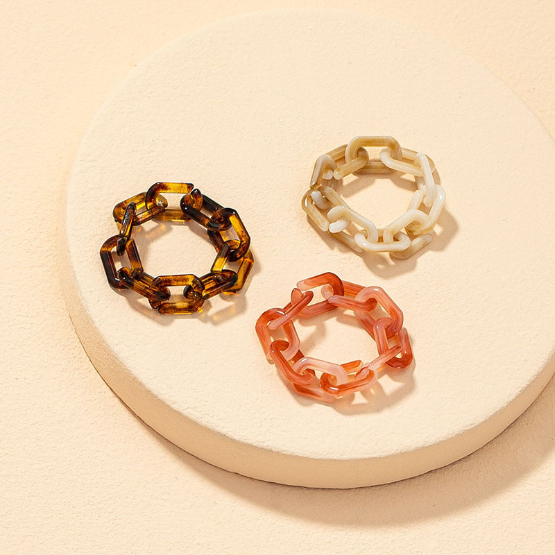 Wholesale Simple Resin Ring Set display picture 4