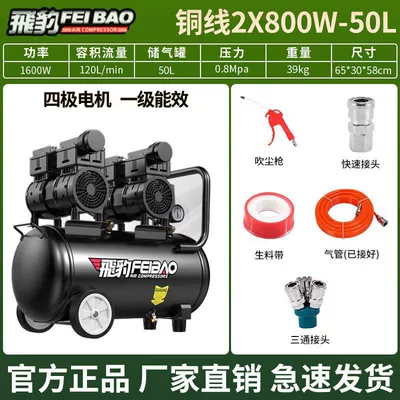 Feibao Oil-Free Silent Air: Hava kompressorları - feibao-quality-assurance-oil-free-and-maintenance-free-brushless-copper-wire-double-machine-head-1600w-50l-five-piece-set