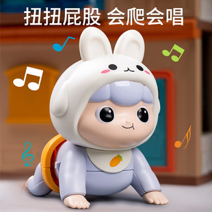 Hot sale bunny crawling baby soothing sleeping artifact singing and telling stories early education Enlightenment children's educational toys