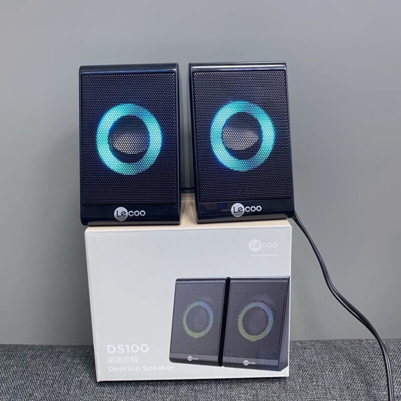 Lecoo/Leiku usb3.5 Computer Speaker Desktop Laptop Universal Small Speaker Luminous Audio