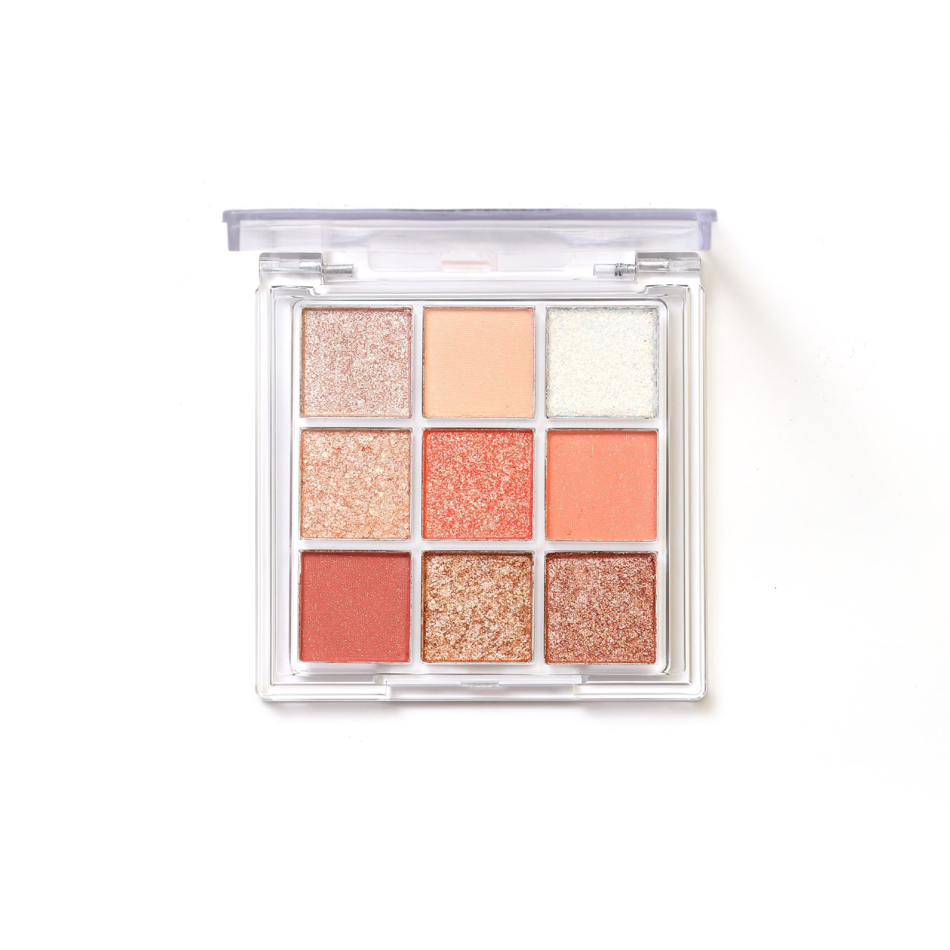 Palo de sombra de ojos transparente de nueve colores de Kappel, el mismo tipo de paleta de sombras de ojos de color tierra mate nacarado