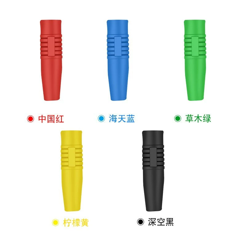 Медный 4 мм банановый штекер самка головка банановая вставка проводка самка отверстие медный сердечник мягкий резиновый чехол розетка красный черный