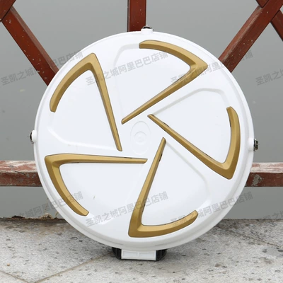 Electric Tricycle Spare Tire Cover, Four-Wheel Vehicle Spare Tire Cover, Caravan Closed Vehicle Rear Tire Shell, Electric Vehicle Accessories (Spare wheel cover) - tire-cover-white-gold