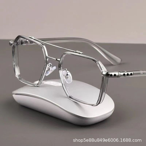 Myopia glasses men's trendy color-changing flat-light glasses men's…