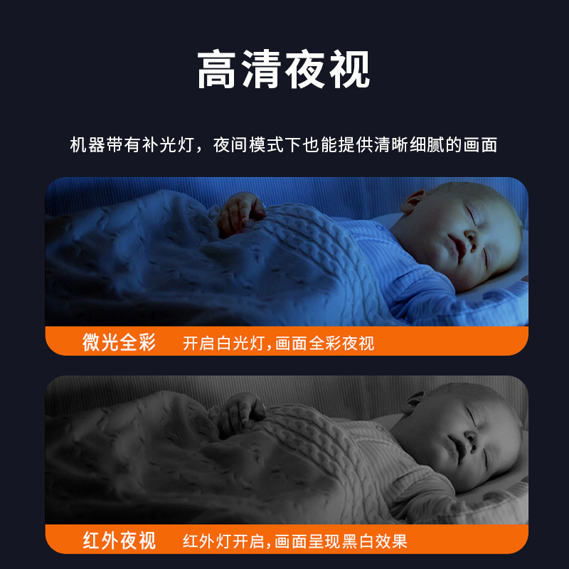 Cámara inteligente HD inalámbrica wifi para interiores, de venta al por mayor transfronteriza, 1080P, con monitor panorámico de 360° y control remoto para el hogar.