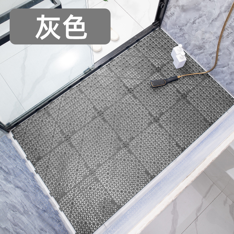 キッチントイレの浴室pvc防水滑り止めマットを厚くすると、透かし彫りの床マットをつなぎ合わせることができる|undefined