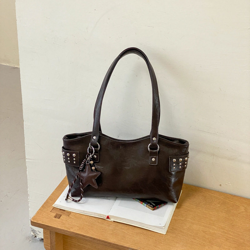 Túi tote nữ công suất lớn thiết kế tối giản phong cách Hàn Quốc, túi đeo vai đi làm — Deer Brown Không có mặt dây chuyền, Màu cà phê Không có mặt dây chuyền, Màu nâu không có mặt dây chuyền, kaki không có mặt dây chuyền chi tiết 11