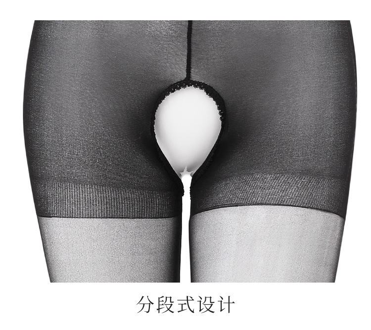 Feimu Black Open Stockings with Attached Garter, Hand-Tearable, One Size — detail image 25