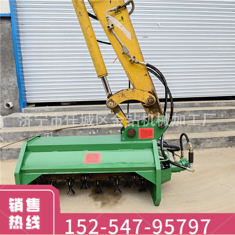 挖掘机拓灌机开荒机树枝树干粉碎机挖机液压打草割草机除草碎草机