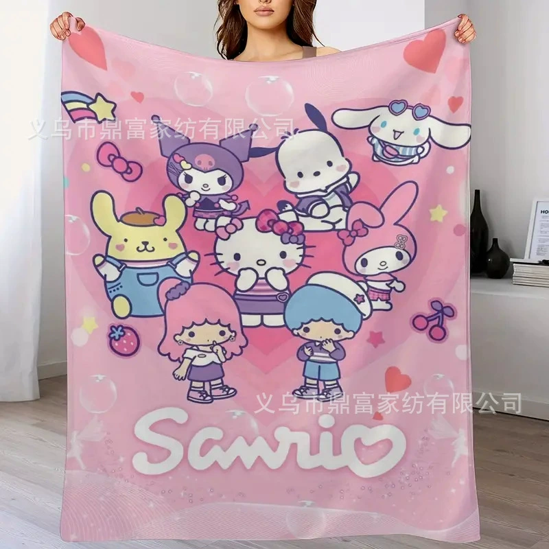 Sanrio, мультяшная фланелевая одеяла для сна, детский диван