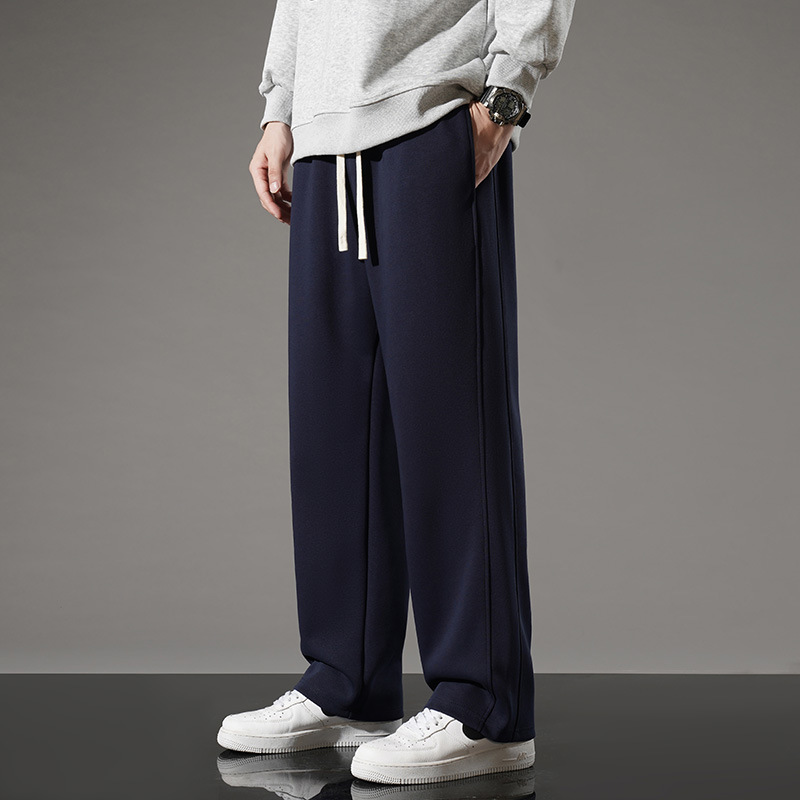 WASSUPNEST ヘビーウェイトコットン スポーツパンツ メンズ 秋冬 ジョガーパンツ メンズ アメリカンスタイル ルーズフィット スウェットパンツ トレンド カジュアルパンツ