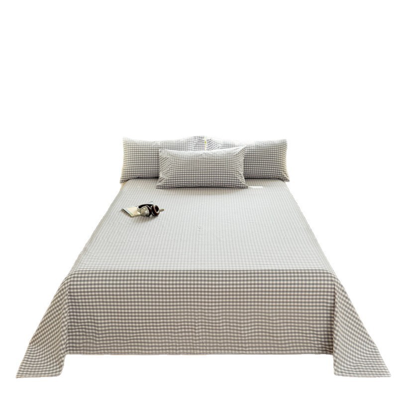 Clase A, sábanas de tela gruesa y gruesa vieja, una sola pieza de algodón puro, sábana de algodón, traje de tres piezas para estudiantes de dormitorio, nuevo estilo de verano 2025