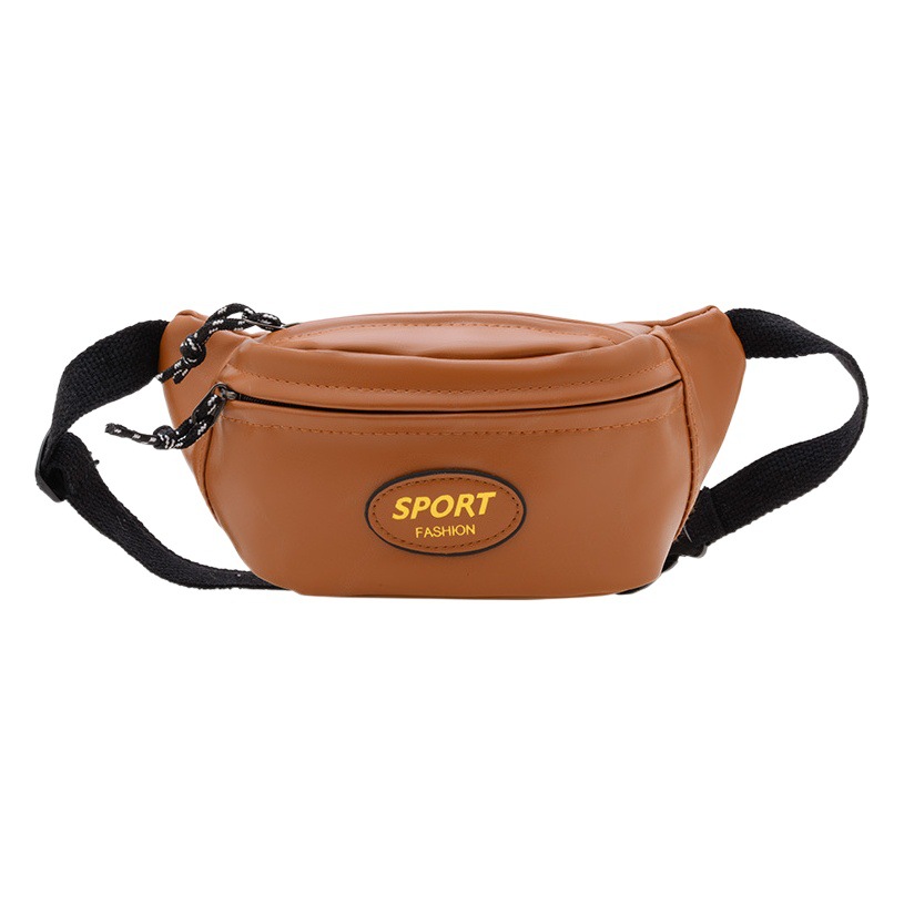 Children's boys' retro texture boys' handsome chest bag super popular pu practical small shoulder bag all-match trendy children's trendy bag