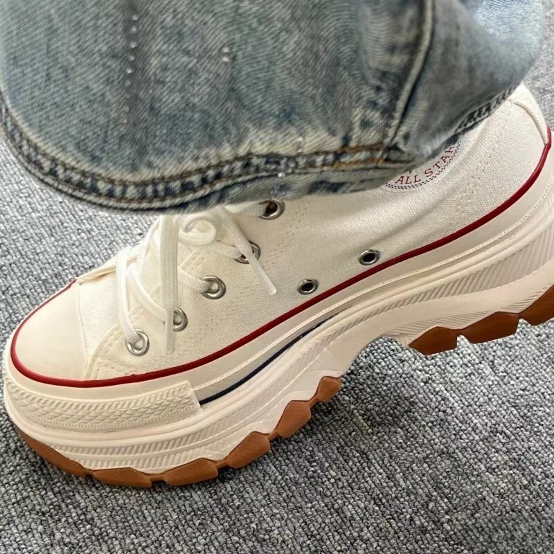 Putian Meiqi Converse 100Th Anniversary Japan Limited High-Top Canvas Shoes Platform Thick-Soled Height-Increasing Versatile Unisex Shoes