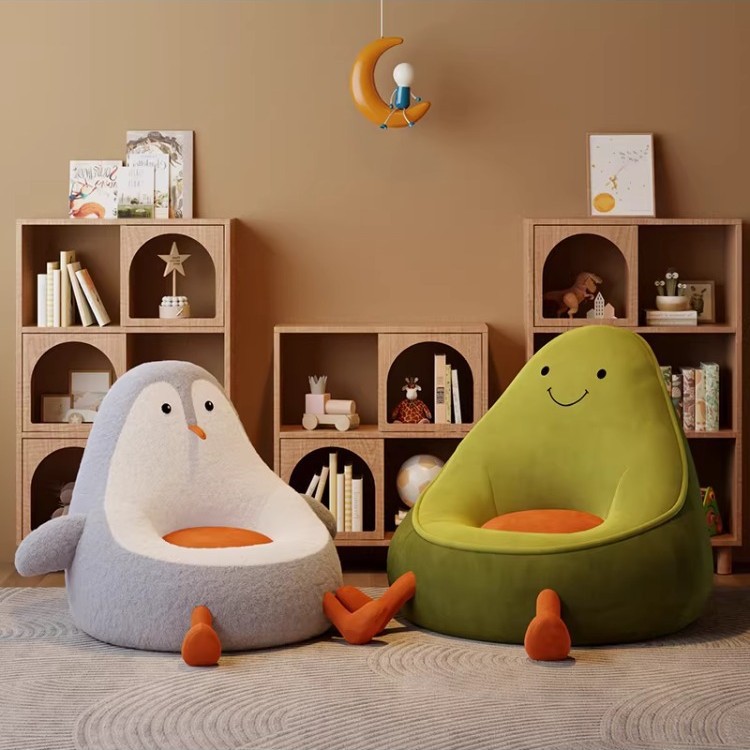 Sofá infantil de dibujos animados aguacate sofá perezoso sala de estar ocio lindo dormitorio infantil lectura respaldo pequeño sofá
