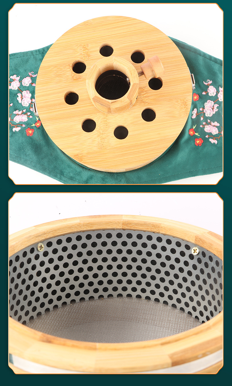 Five-Needle Moxibustion Box Thunder-Fire Moxa Jar for Abdomen and Waist Warm Suspended Moxibustion Embroidered Gift Set 5cm Moxa Sticks in use