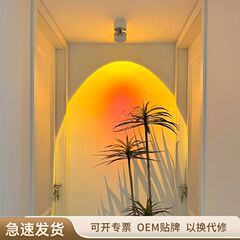 日落网红明装夕阳红射灯玄关画走廊过道氛围可调嵌入式led落日灯
